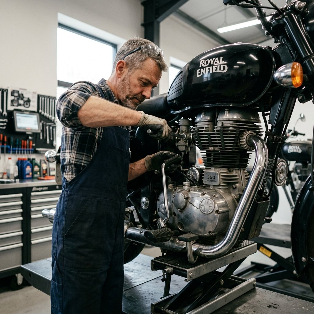 Royal Enfield mechanic work